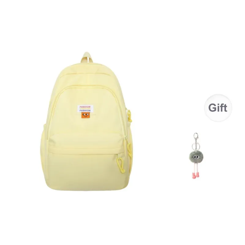 KAMLUI Nylon Backpacks Backpack Unisex Ecru/Black/Pink/Yellow/Blue-13