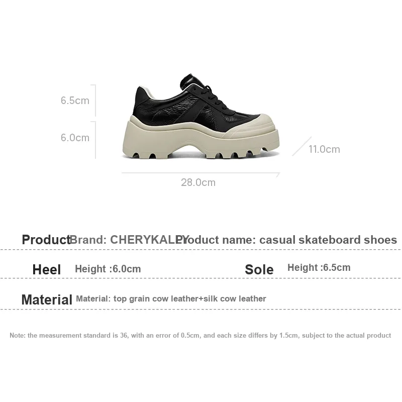 CHERYKALLY Low Top Casual Shoes 6cm Women's Black-6