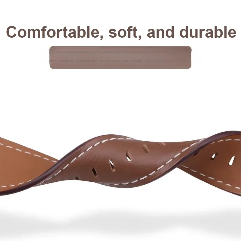 PULAISI Watch Band Apple Compatibility Cowhide Leather Material-9