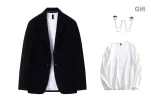 Black (Comes with Brooch+Length T-Shirt)