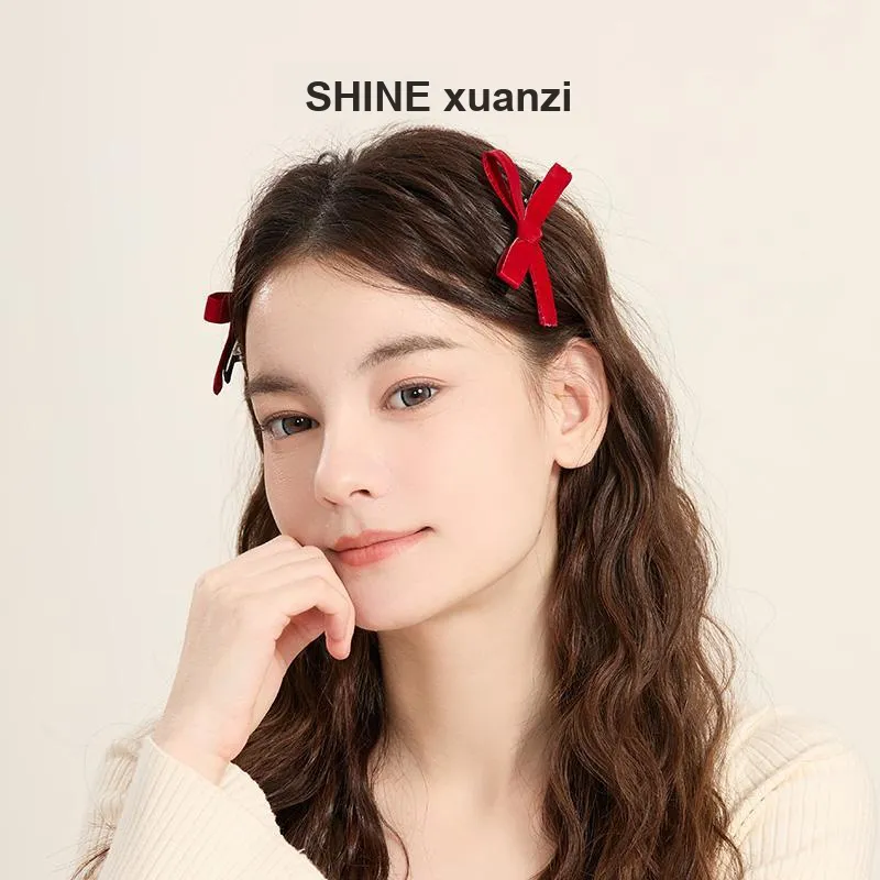 SHINE Girly Heart Series Fabric Hair Clips Women's-2
