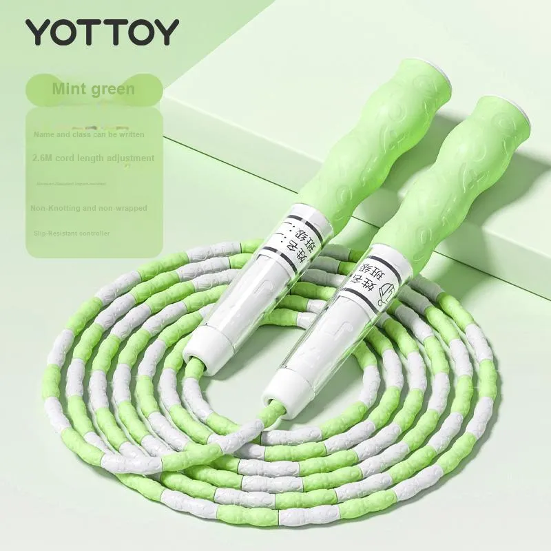 YOTTOY Aerobic Fat Reduction Non Countable Segment Jump Rope Kids Handle Material Silicone, Rope Material PVC 2.6m-5