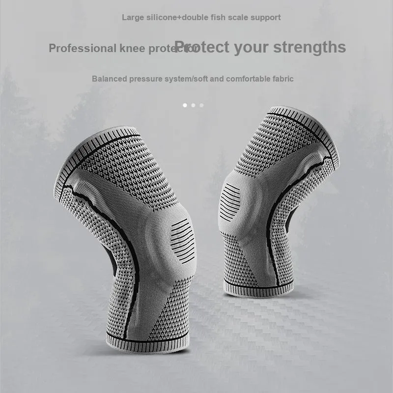 TMT Running Mountaineering Cycling Basketball Fitness Unisex Nylon Elastane Silicone Knee Pads-4