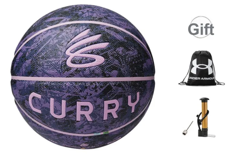 Under Armour CURRY 395 Pangu Collection PU Basketball Purple Collector's Level Size 7 Ball Training Competition Unisex-9