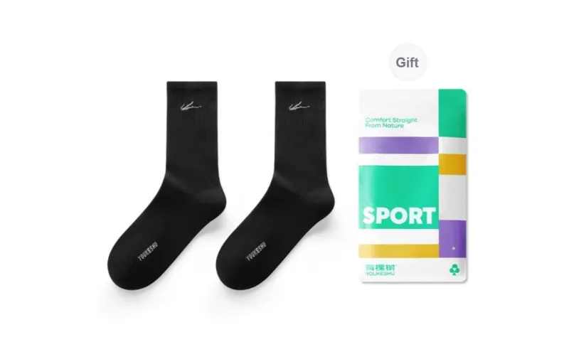 YOUKESHU Mid Calf Socks Unisex Shopping Bag Combo Set-18