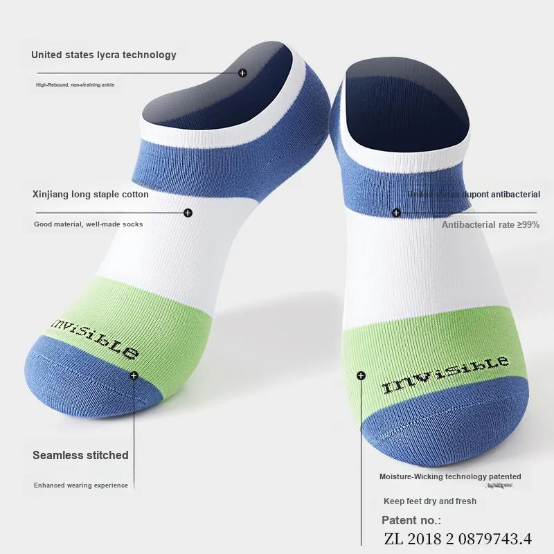 INVISIBLE Ankle Socks Men's 5 Pack-3