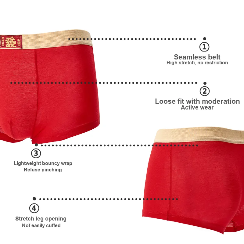 Primeet Underpants Men's Box 3 Pack The Most Red-4