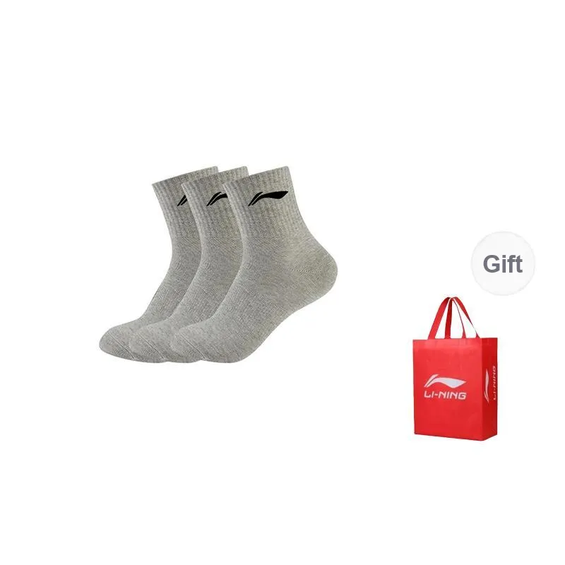 LiNing Mid Calf Socks Unisex 3 Pack-15