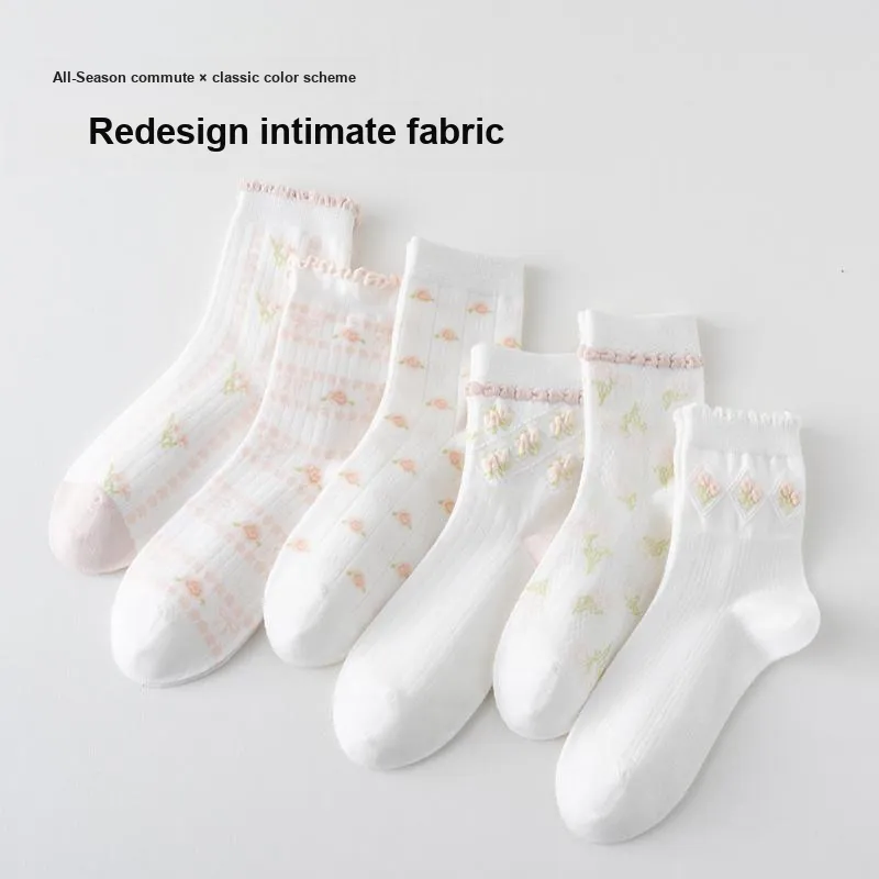 Caramella Mid Calf Socks Women's 5 Pack-12