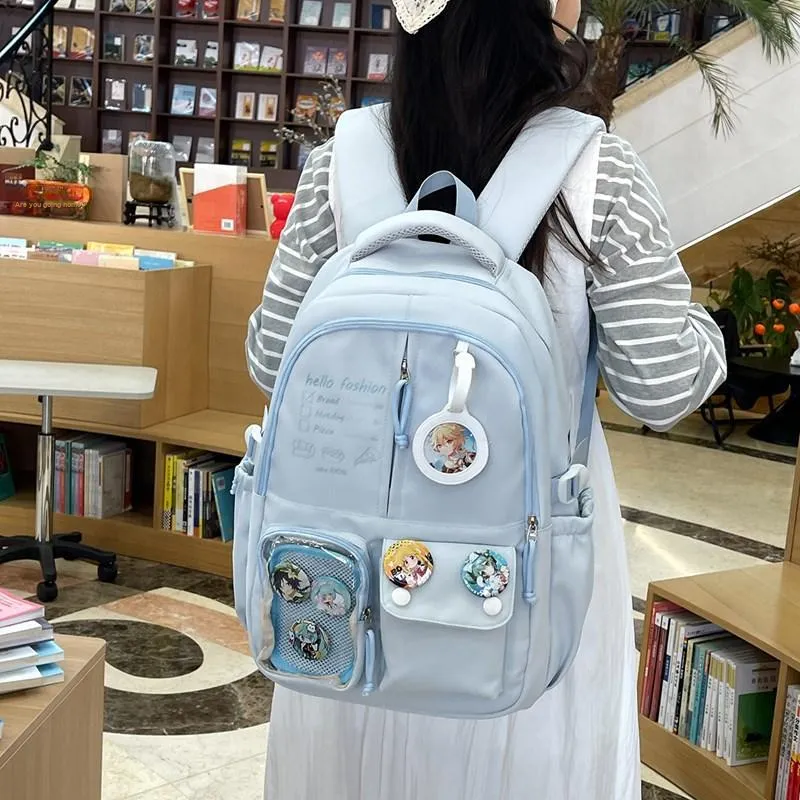 Debecca Composite Cloth Backpack Large Size Unisex Multicolor-9
