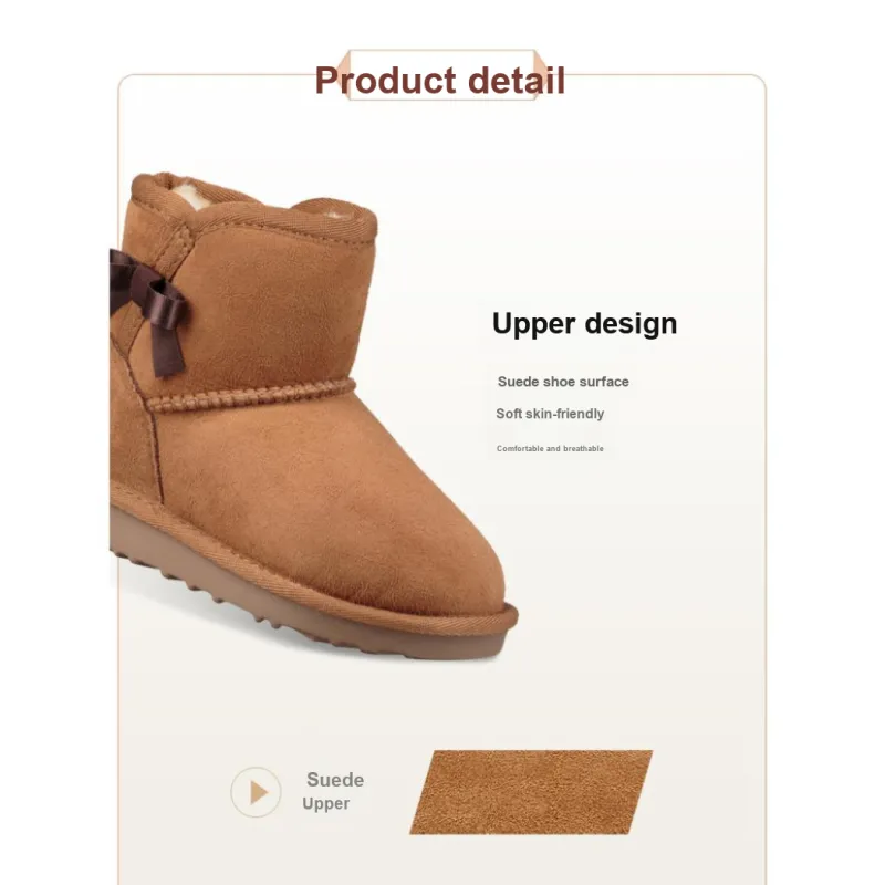 UGG Waterproof And Warm Snow Boots Chestnut Brown Teenagers-1