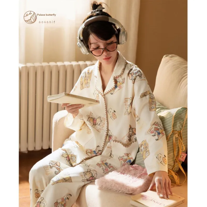 Gongdie x Disney Pajama Set Women's Gift Box Set Apricot-1