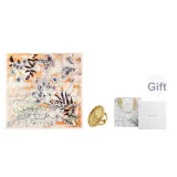 Orange+Gold Lily of The Valley Limited Mother's Day Silk Scarf Ring Box