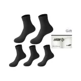 Men's Crew Socks 5 Pack Shopping Bag (5 Black)