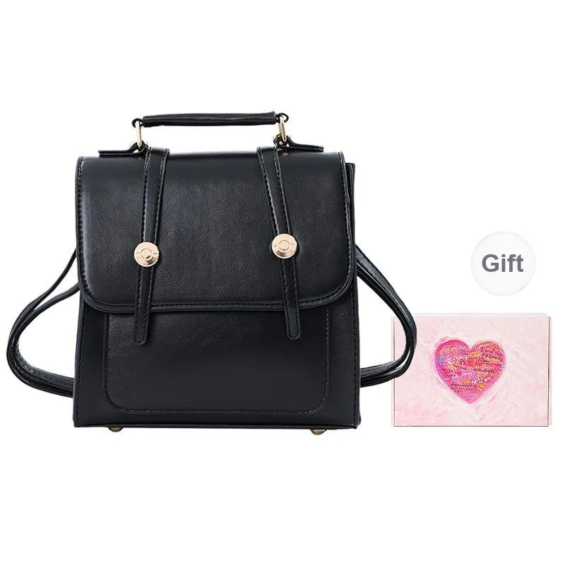 NATTY PU Backpack Small Size Women's Coffee/Black/Silver-0