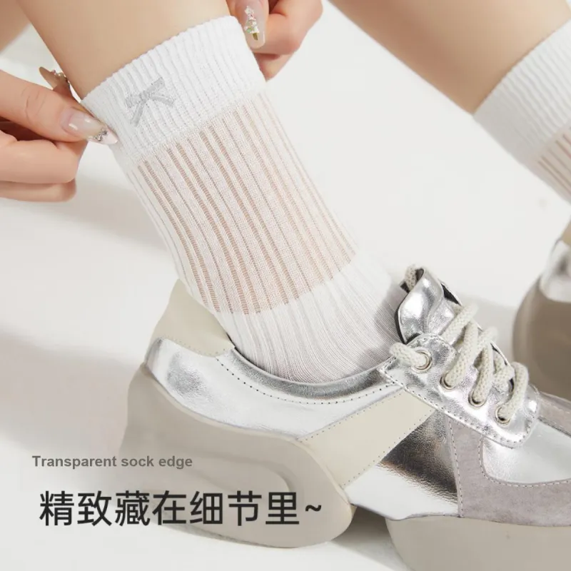 JIAZINI Mid Calf Socks Women's 3 Pack-12