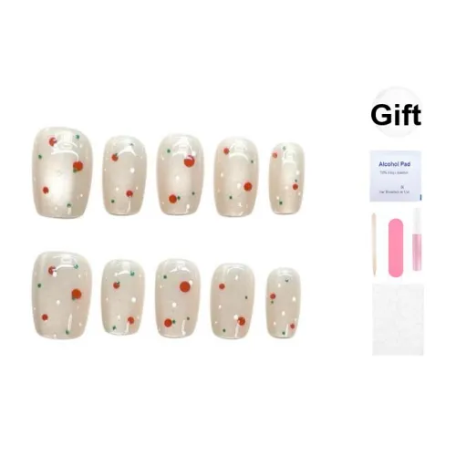 YEARNDIARY Укороченный Кошачий глаз French Vintage Гороховый узор Осветляющий Ручной рисунок Прозрачный Короткий Лестничный Телесный Стиль Instagram 15 мм