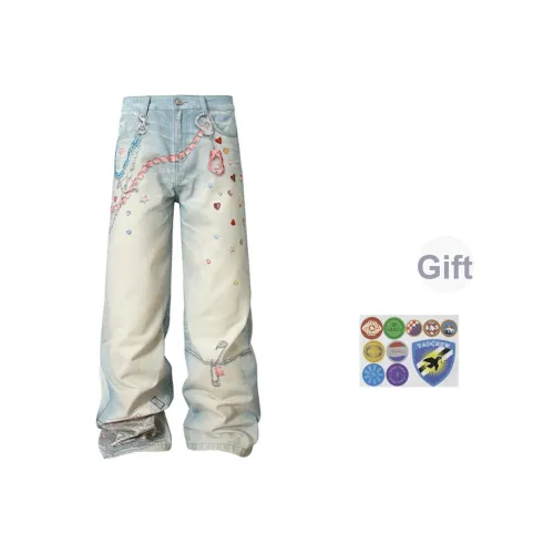 YADcrew Лето Джинсы Унисекс Синий