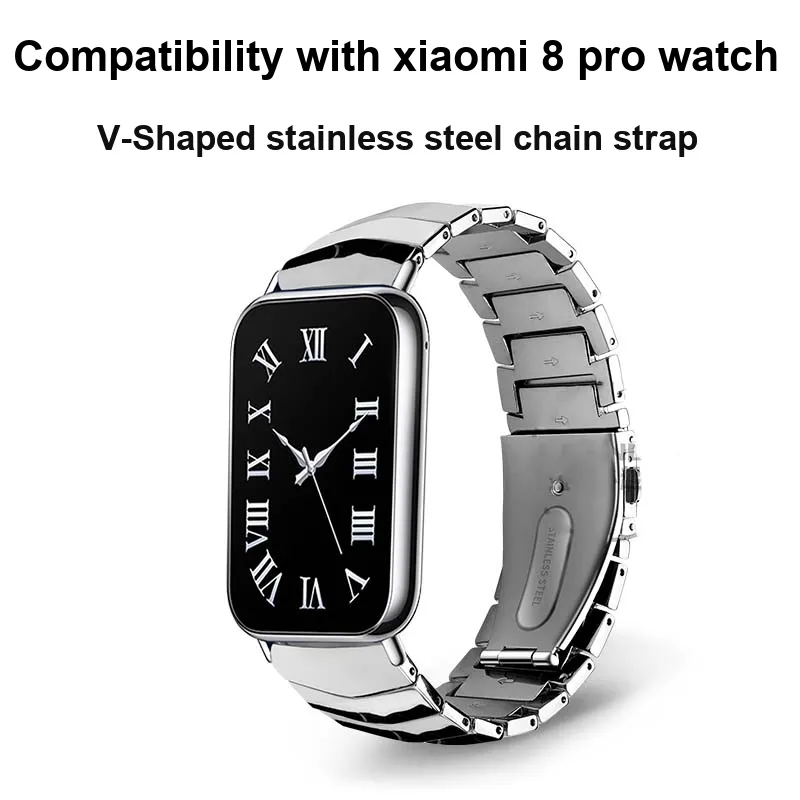Mr. Strap Xiaomi Red Beige Compatibility Watch Band Made Of Steel-4