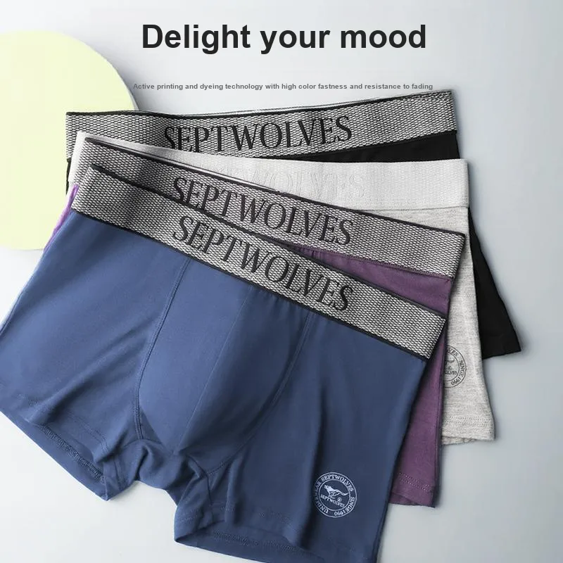 SEPTWOLVES Underwear Gift Box All Season Men's 4 Pack Gift Box Set+Shopping Bag-24
