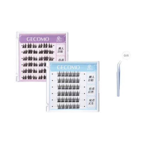 GECOMO Двойной Tower Tip Пшеница + Широкий STEM Подсолнух Клей Бесплатно Искусственные ресницы Комбинация Натуральный Увеличение Длина Стиль