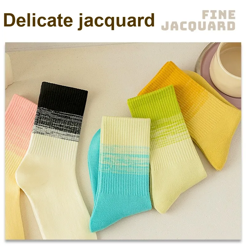 LUOLIAN Mid Calf Socks Women's 5 Pack-12