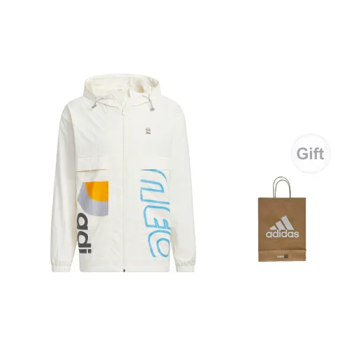 Adidas NEO Jackets Men Pink And White+Gift Bag