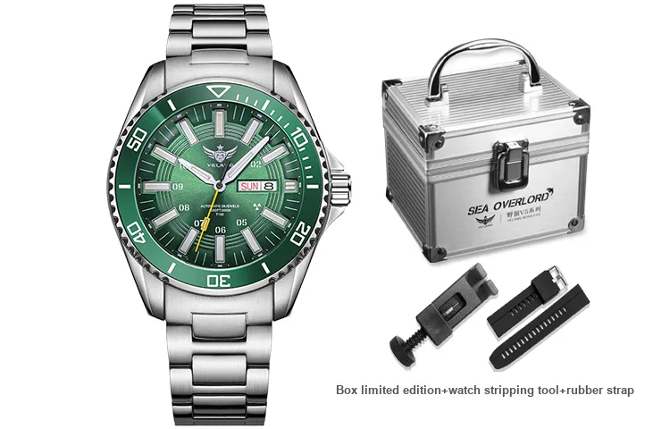 YELANG Automatic Mechanical Movement Stainless Steel Strap Watch Men's Watches Green Dial-1