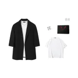 블랙 (화이트 T셔츠 증정 + 브로치)