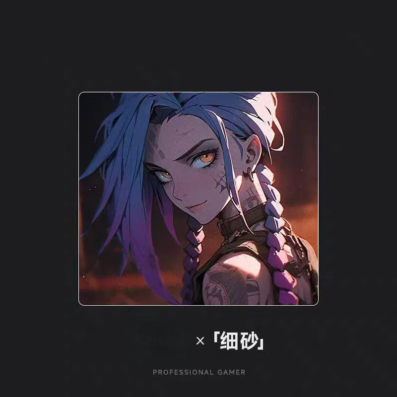 SALTOINC Good Looking Jinx Crystal Snow/Sand Mist Upgraded Resin FPS Professional Hard Esports Large Size Mouse Pads-13
