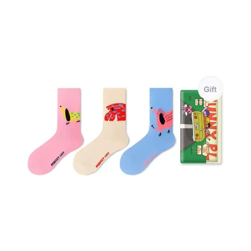 PL Носки Crew Унисекс Сумка для покупок 3 упаковки Смешанные цвета