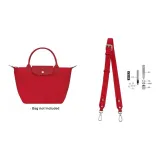 [Bright Red]86-103cm Crossbody Shoulder Strap Set[Top Grain Cow Leather]
