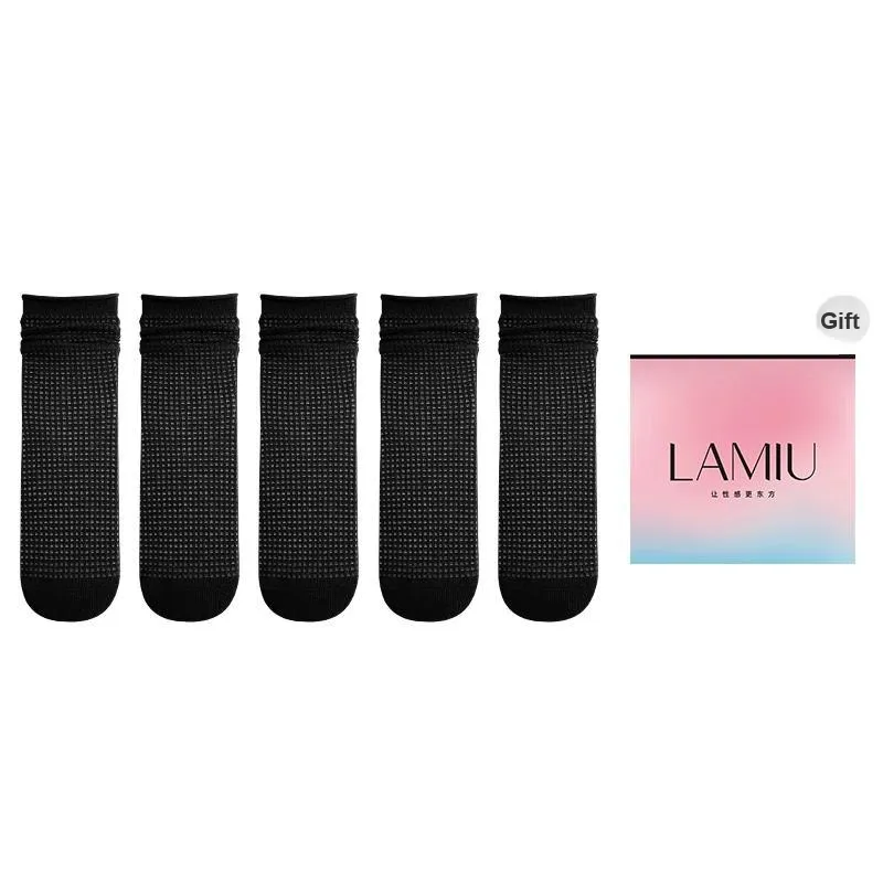 Lan Miao Mid Calf Socks Women's Shopping Bag Combo Set-8