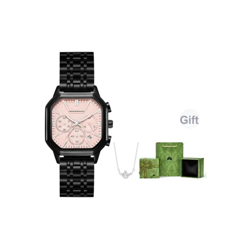 Corriberty Кварцевый механизм сплав ремешок женские часы розовый циферблат