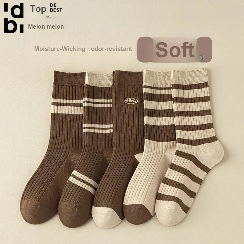 Top Melon Mid Calf Socks Women's 5 Pack-11