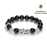 Premium Silver Pi Xiu[Vairocana Buddha-Goat and Monkey]