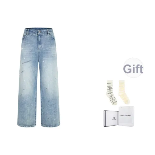 Charlie Luciano Blue Box + Socks Color Random Style Unisex Jeans Чарли Luciano Синий Коробка + Носки Цвет Случайный Стиль Унисекс Джинсы
