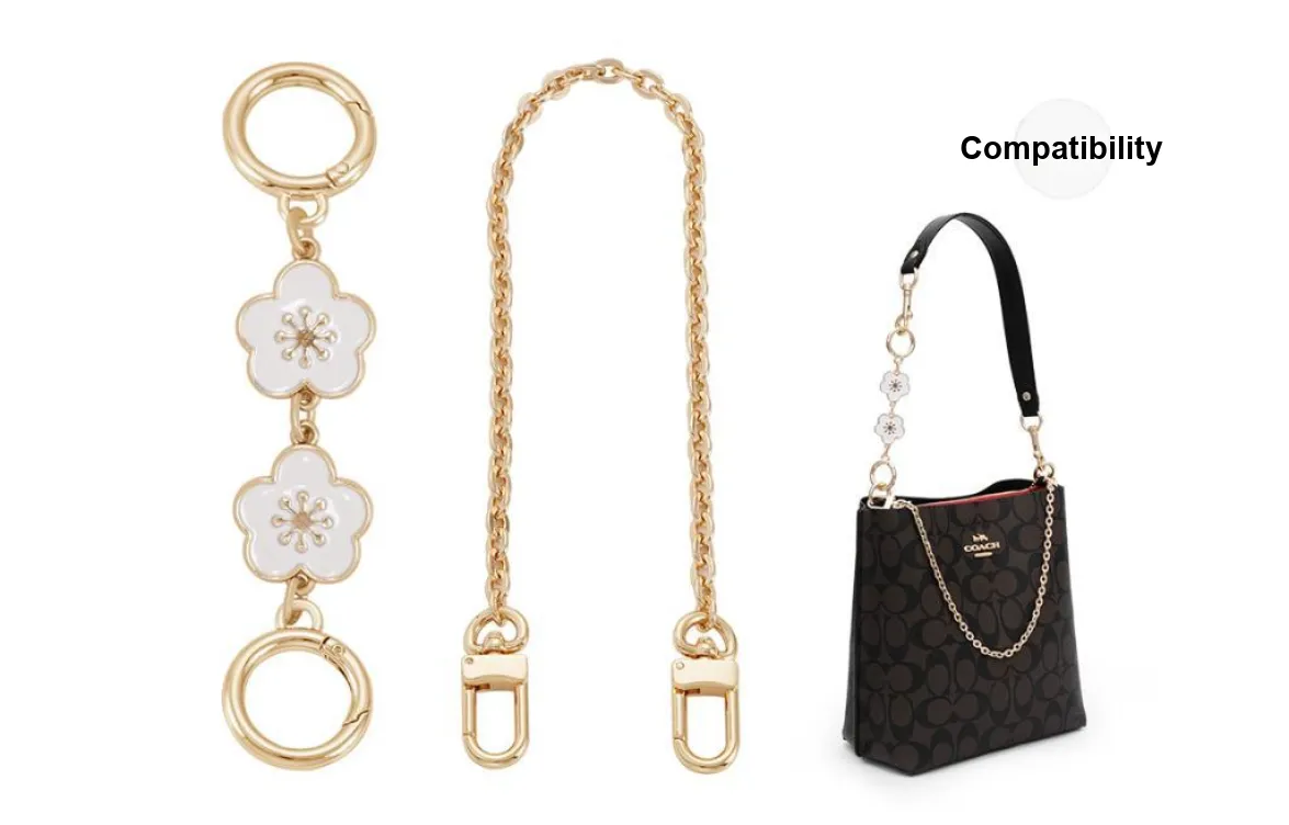 Lan Bao Fan Packable Organizer Liner Combination Metal Alloy Bag Accessory Black Bag Strap Unisex