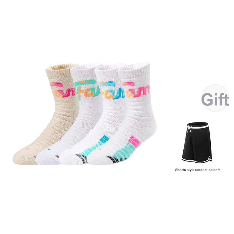 BKCXZICE Crew Thickened Stripes Gradient Basketball Socks Unisex Combo Set