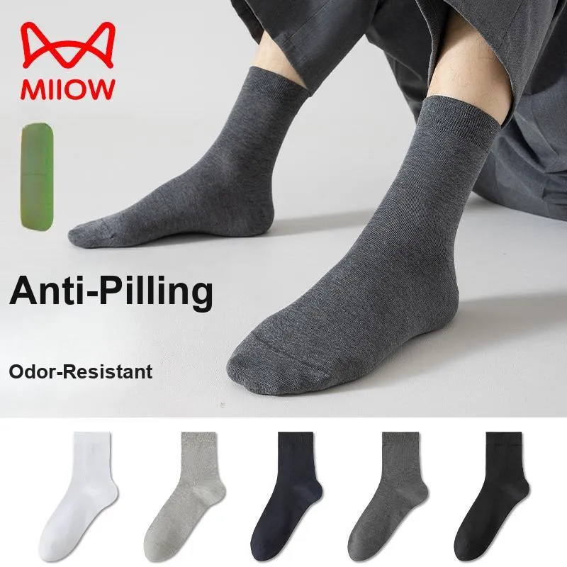MIIOW Mid Calf Socks Men's Box Of 3 Pairs-2