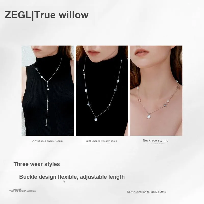 ZEGL White Shell Necklaces Women's-1