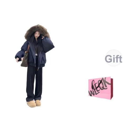 WLEQK Темно-синий женский пуховик