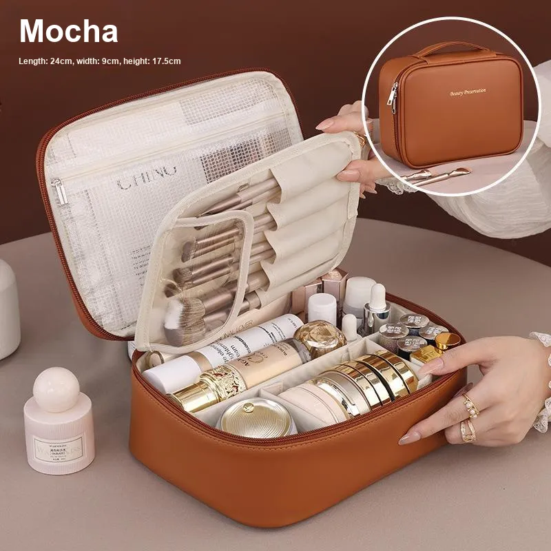 ZHIYIN Freely Divisible Large Capacity Outbound Portable Travel Storage Bag, Portable Toiletry Bag Make up Tools-5