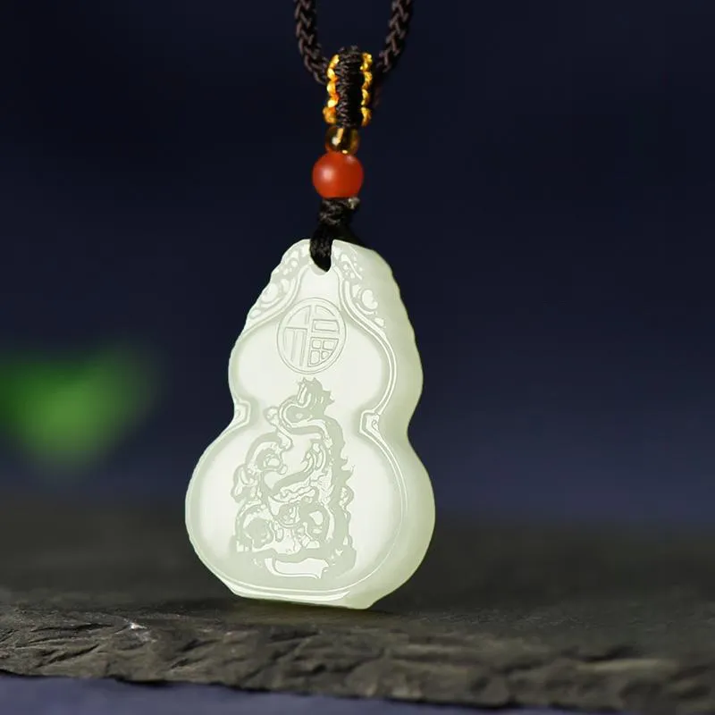 KUNYUYAO Hetian Jade Pendants White Jade Unisex-29