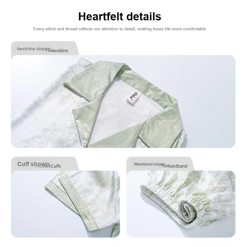 Aidai Pajama Set Women's Gradient Green-5