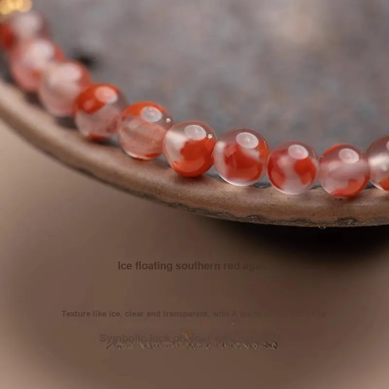 Strange Snow Reconstructed Cinnabar Bracelets Unisex-2