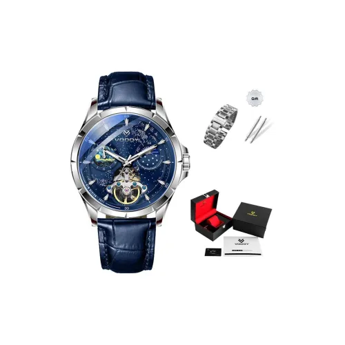 VODOY Автоматический Механический Механизм Мужские Часы 42 мм Черный