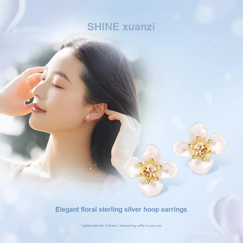 SHINE Endless Summer Collection S925 Silver Stud Earrings Women's-5