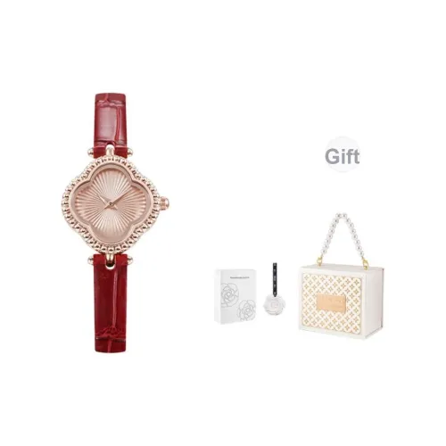 MISHALI Кварцевый механизм Женские часы Розовый циферблат