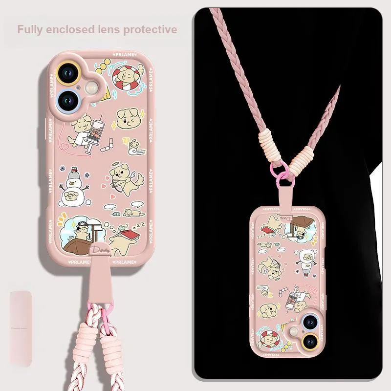 Sen Dog Silicone Material Crossbody Handheld Original Phone Cases Compatible With Apple 16 Pro Max/Pro/Plus/15/14/13-13